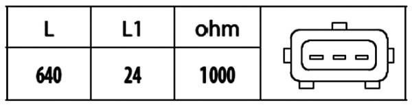 HELLA 6PU 009 146-491 Impulsgeber, Kurbelwelle - 12V - 3-polig - Kabel: 640mm