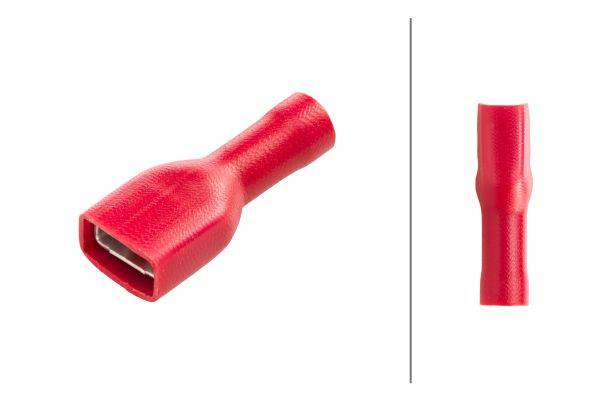 HELLA 8KW 708 373-812 Leitungsverbinder - mit Staubschutz - rot - von: 0.5mm² - bis: 1.0mm² - Flachs