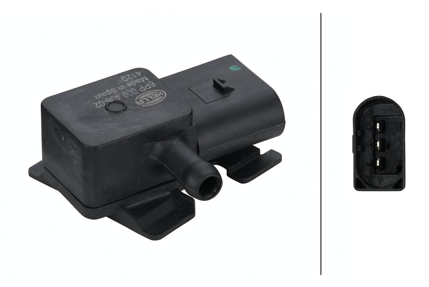 HELLA 6PP 009 409-021 Sensor, Abgasdruck - 3-polig - geclipst