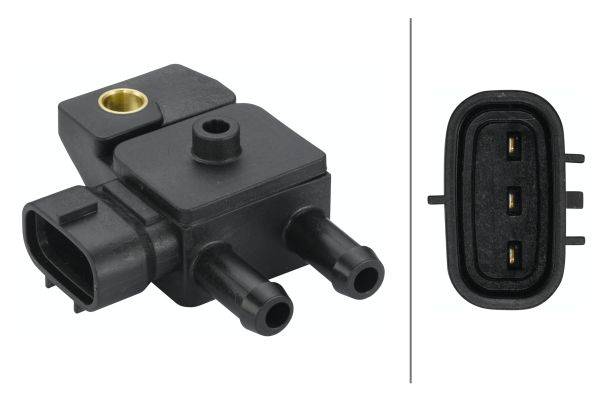 HELLA 6PP 009 409-311 Sensor, Abgasdruck - 3-polig - geschraubt