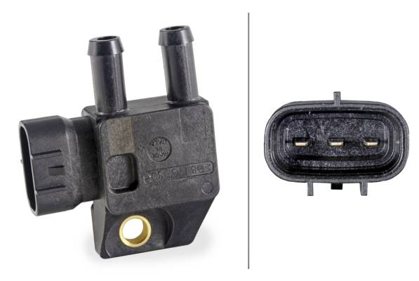 HELLA 6PP 009 409-311 Sensor, Abgasdruck - 3-polig - geschraubt