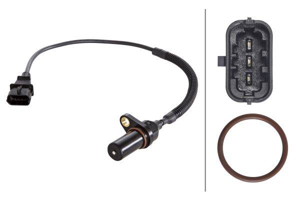 HELLA 6PU 009 146-951 Impulsgeber, Kurbelwelle - 3-polig - Kabel: 495mm