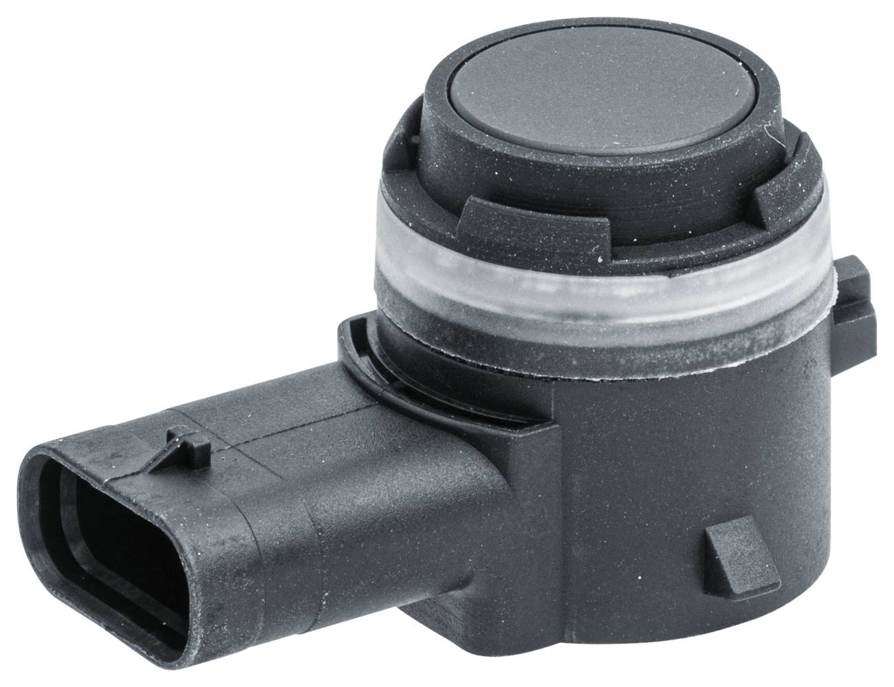 HELLA 6PX 358 141-261 Sensor, Einparkhilfe - gewinkelt - 3-polig - gesteckt - lackierbar - mit Befes