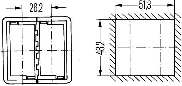 HELLA 8HG 716 735-001 Schalteraufnahme - Einbauort: mitte