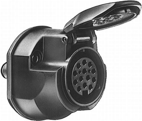 HELLA 8JB 005 949-012 Steckdose - 13-polig - mit Nebelschlussleuchtenabschaltung - Stecker: Schraubk