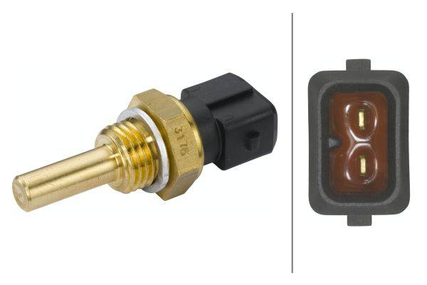 HELLA 6PT 009 107-471 Sensor, Kühlmitteltemperatur - 12V - geschraubt - mit Dichtung