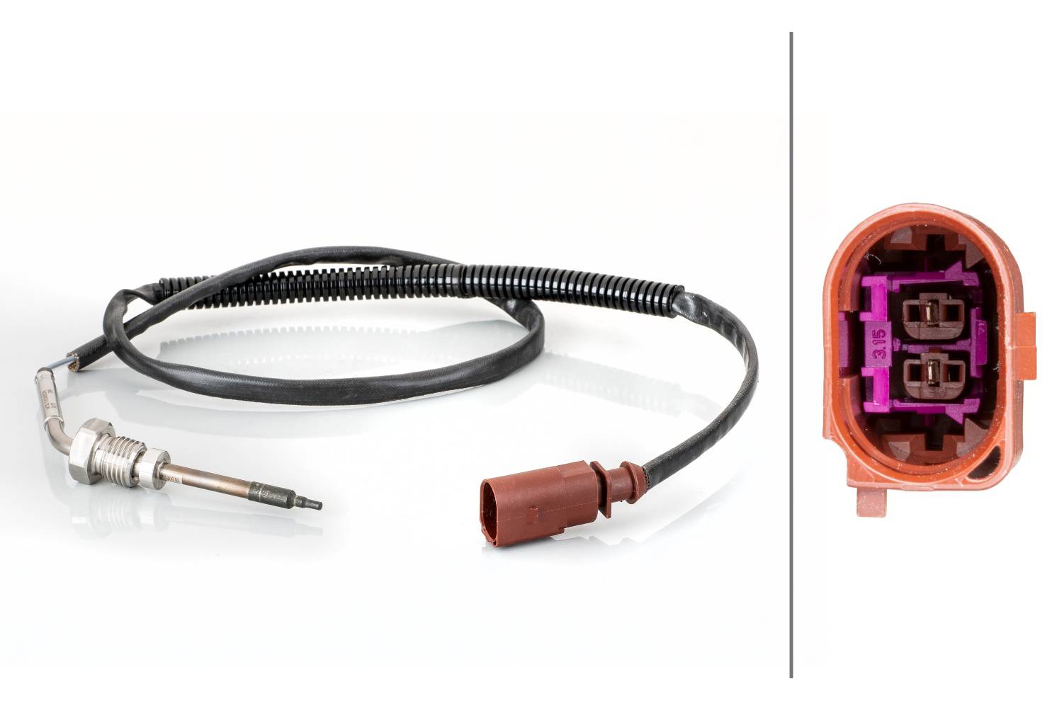 HELLA 6PT 014 494-461 Sensor, Abgastemperatur - 2-polig - geschraubt - Kabel: 720mm