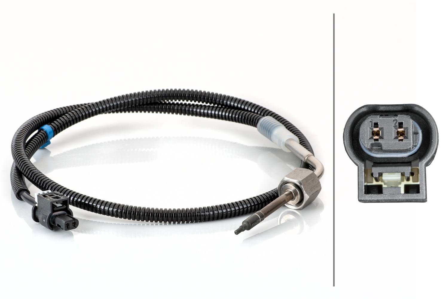 HELLA 6PT 014 494-891 Sensor, Abgastemperatur - 2-polig - geschraubt - Kabel: 780mm