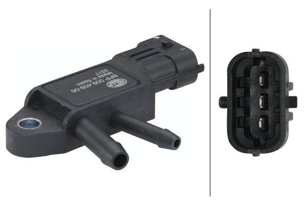 HELLA 6PP 009 409-061 Sensor, Abgasdruck - 3-polig - geschraubt