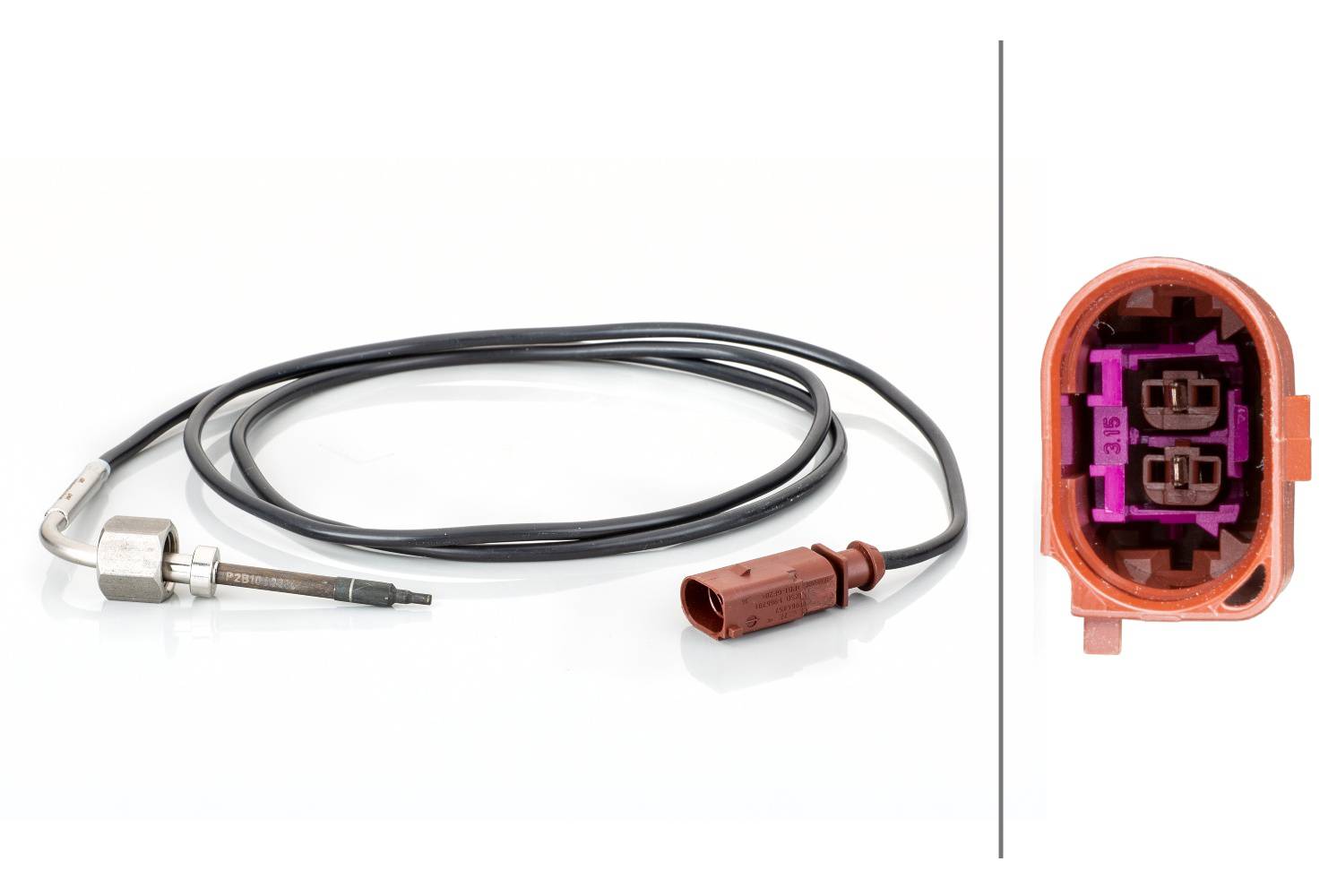 HELLA 6PT 014 494-551 Sensor, Abgastemperatur - 2-polig - geschraubt - Kabel: 1300mm