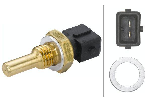 HELLA 6PT 009 107-501 Sensor, Kühlmitteltemperatur - 12V - geschraubt - mit Dichtung