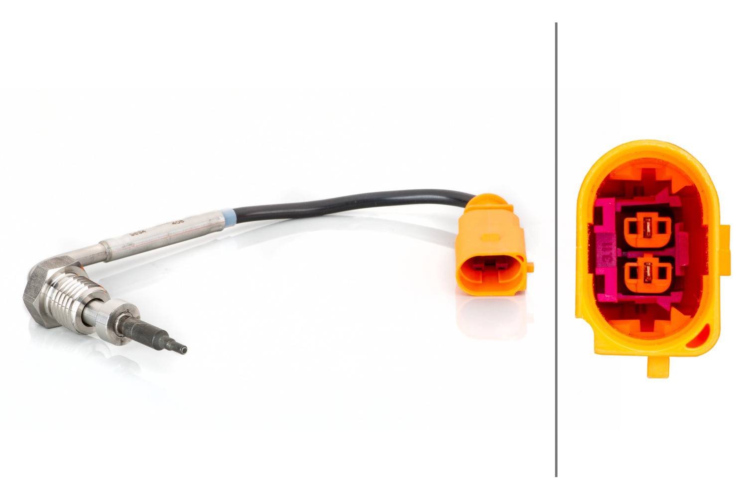 HELLA 6PT 014 494-851 Sensor, Abgastemperatur - 2-polig - geschraubt - Kabel: 130mm