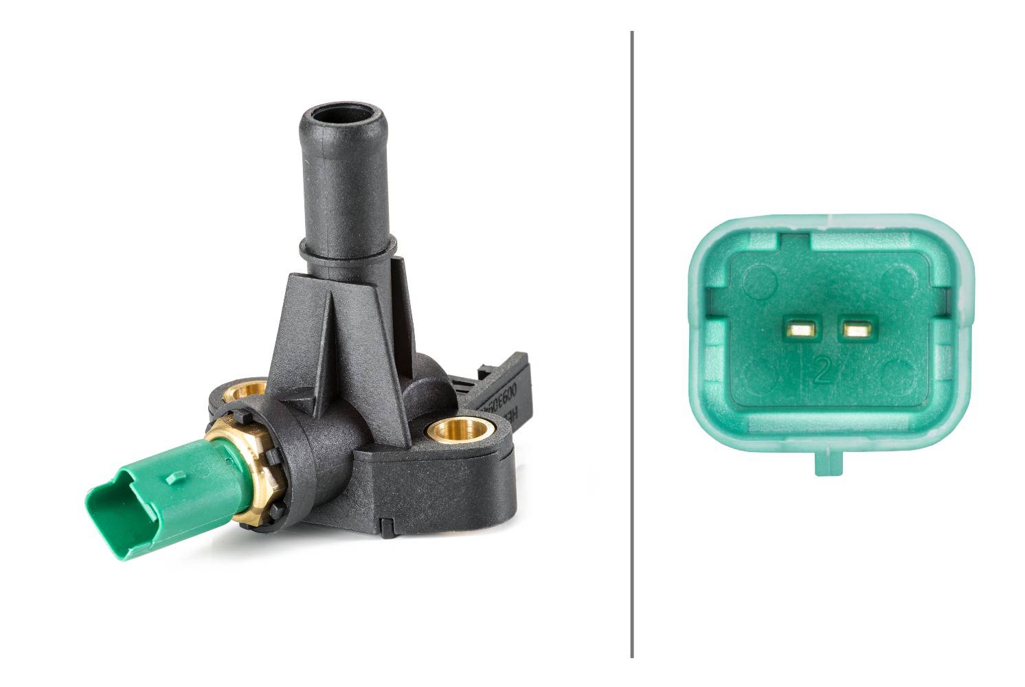 HELLA 6PT 009 309-431 Sensor, Öltemperatur - 12V - vormontiert - mit Gehäuse