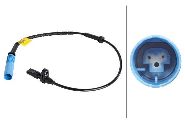HELLA 6PU 009 106-301 Sensor, Raddrehzahl - 12V - Vorderachse beidseitig - Kabel: 545mm