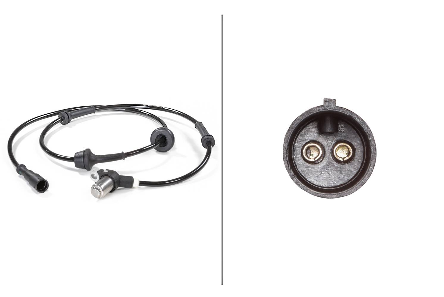 HELLA 6PU 009 106-471 Sensor, Raddrehzahl - 12V - Vorderachse beidseitig - Kabel: 1075mm