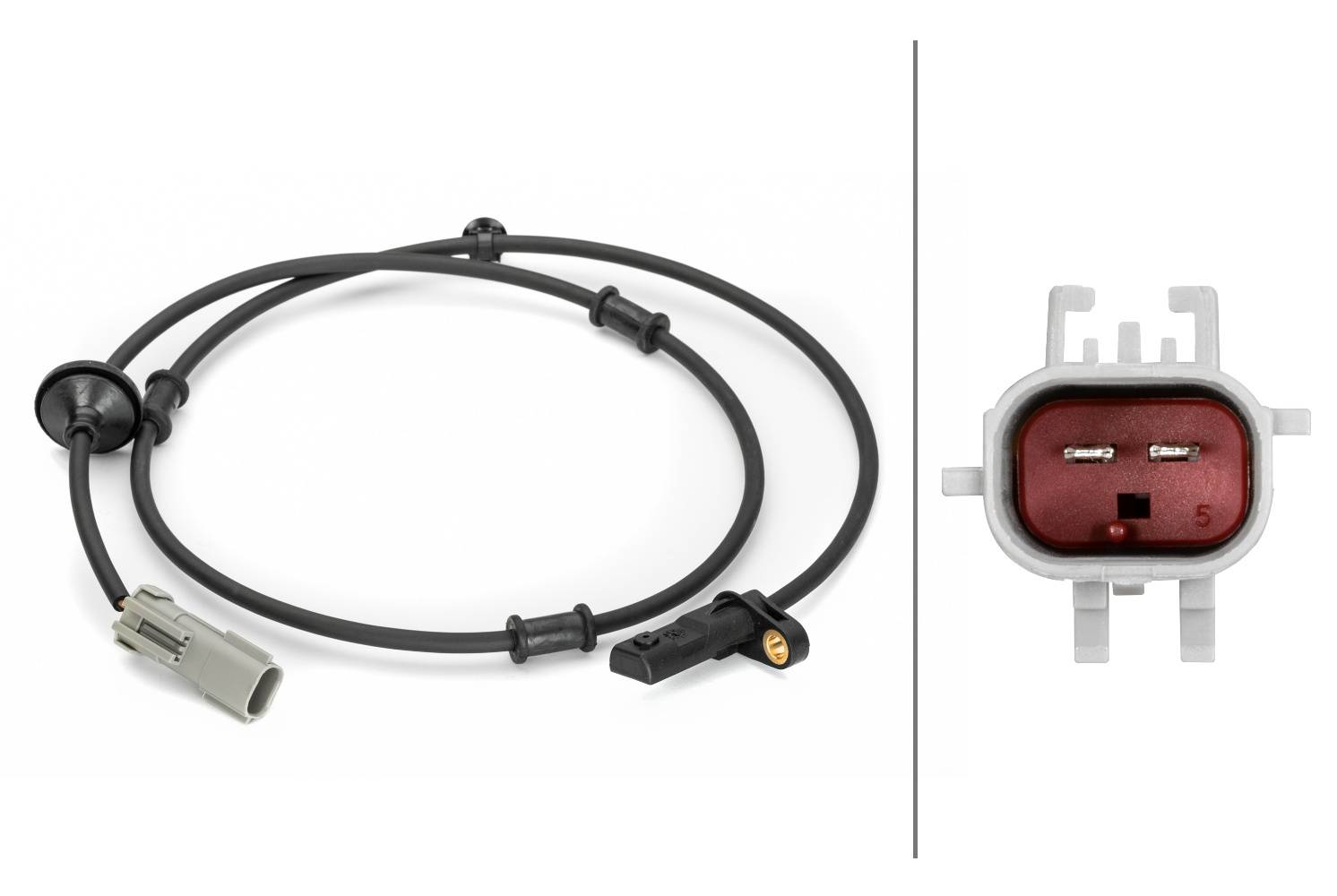 HELLA 6PU 230 040-641 Sensor, Raddrehzahl - 2-polig - hinten - Kabel: 1280mm