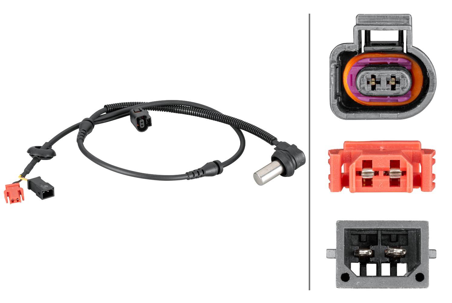 HELLA 6PU 012 806-921 Sensor, Raddrehzahl - 2-polig - Vorderachse beidseitig - Kabel: 960mm