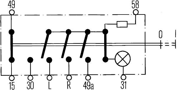 HELLA 6HF 003 916-011 Warnblinkschalter - Druckbetätigung - 12V - Einbau - Schalterbeleuchtung: rot