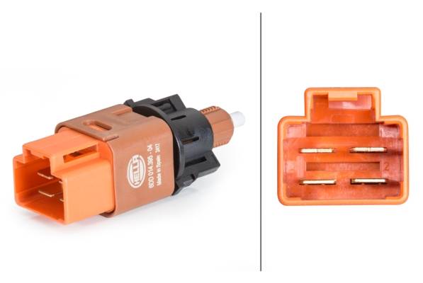 HELLA 6DD 014 395-041 Bremslichtschalter - 4-polig - geclipst - elektrisch