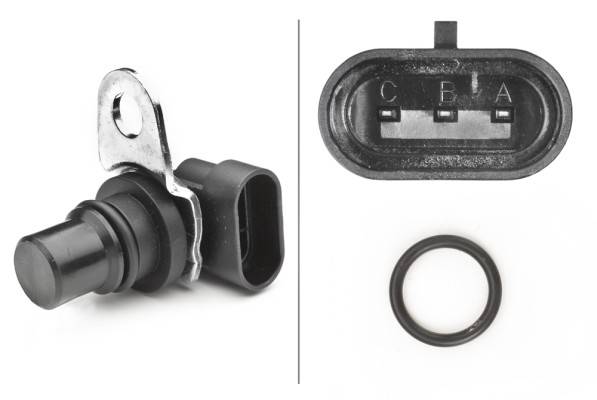 HELLA 6PU 009 121-841 Sensor, Nockenwellenposition - 12V - mit Dichtung