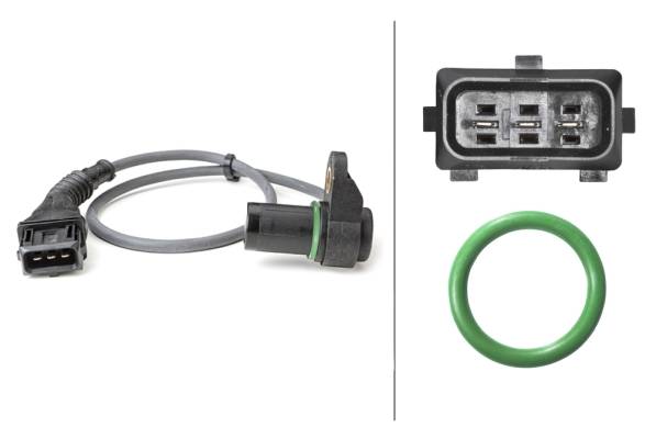 HELLA 6PU 009 121-641 Sensor, Nockenwellenposition - 12V - Einlassseite - Kabel: 405mm - ohne Dichtu