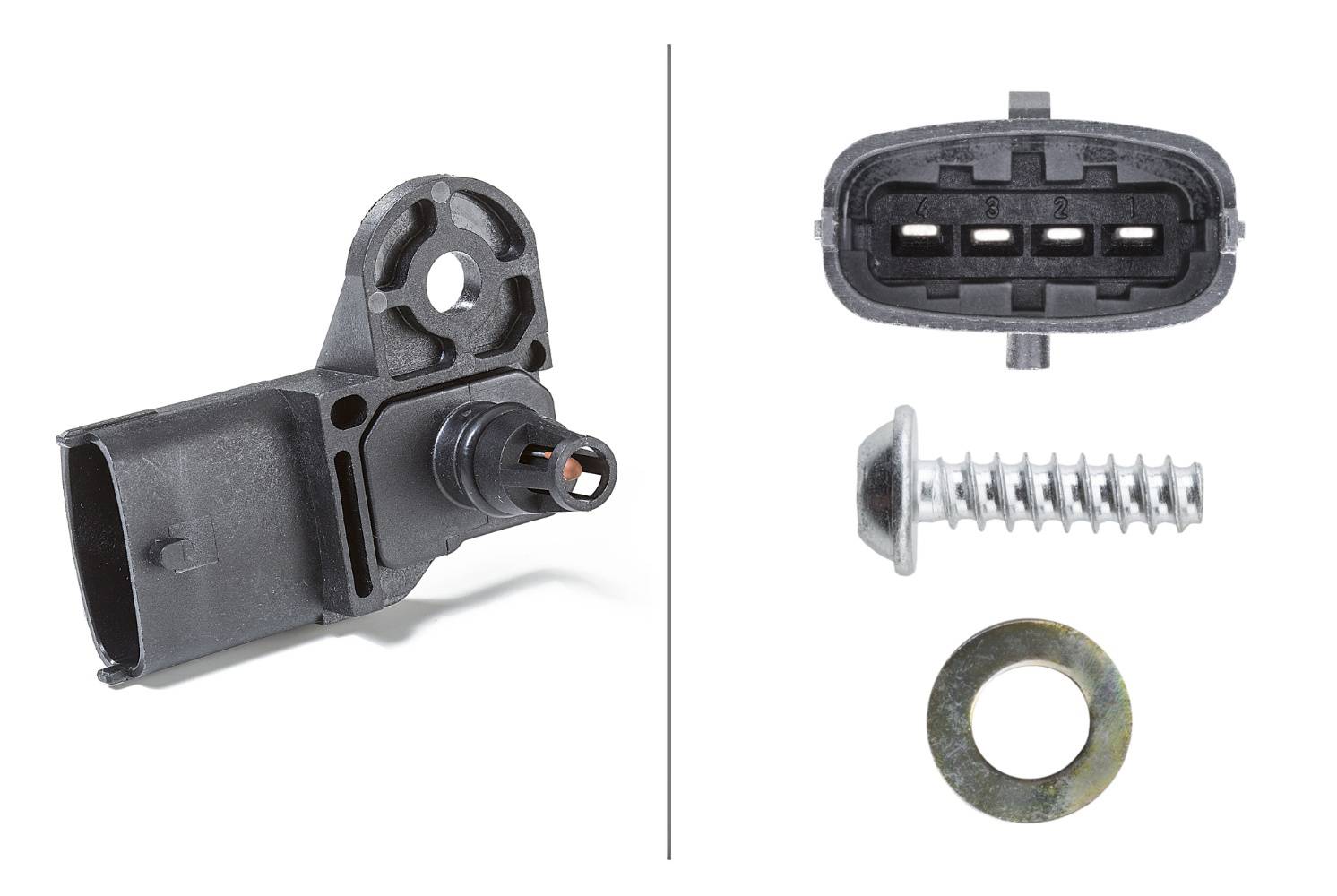 HELLA 6PP 009 400-311 Sensor, Saugrohrdruck - 5V