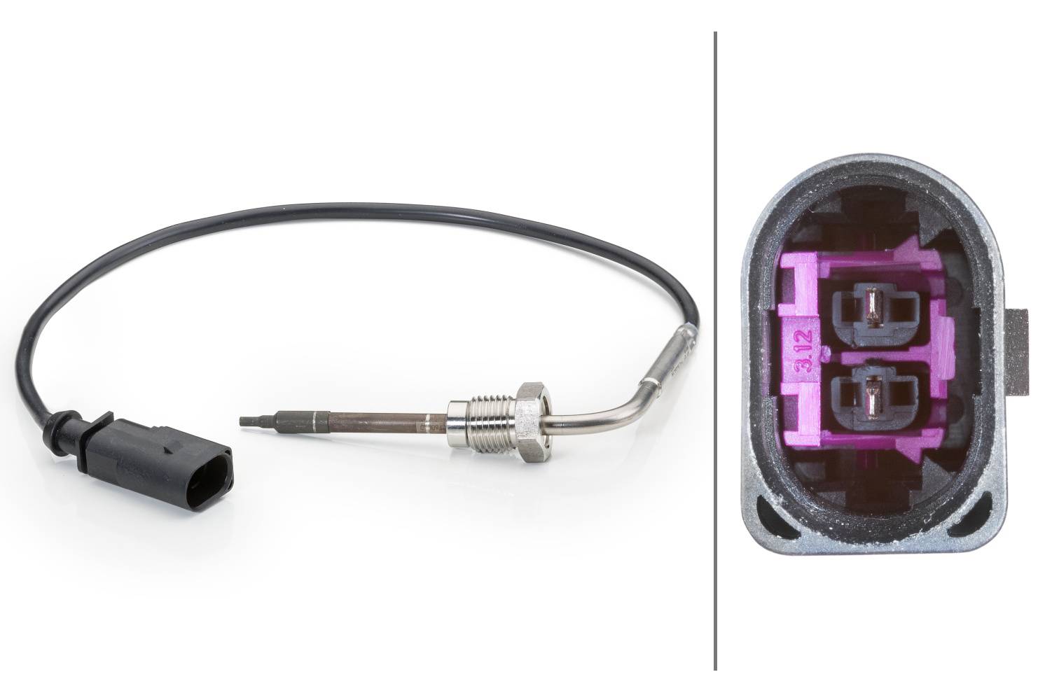 HELLA 6PT 014 494-071 Sensor, Abgastemperatur - 2-polig - geschraubt - Kabel: 350mm