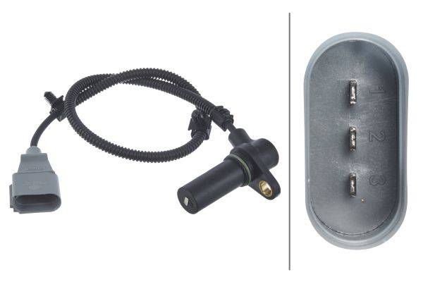 HELLA 6PU 009 167-251 Impulsgeber, Kurbelwelle - 3-polig - Kabel: 530mm
