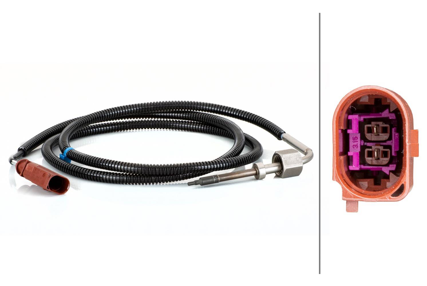 HELLA 6PT 014 494-841 Sensor, Abgastemperatur - 2-polig - geschraubt - Kabel: 1200mm