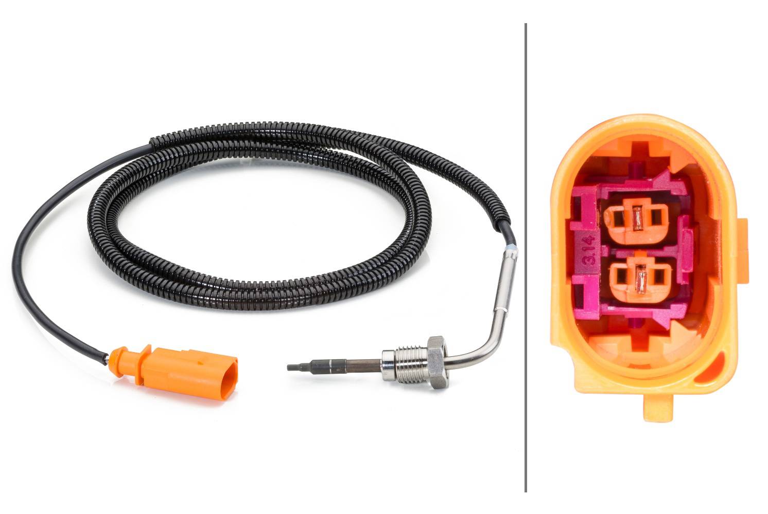 HELLA 6PT 014 494-281 Sensor, Abgastemperatur - 2-polig - geschraubt - Kabel: 1100mm