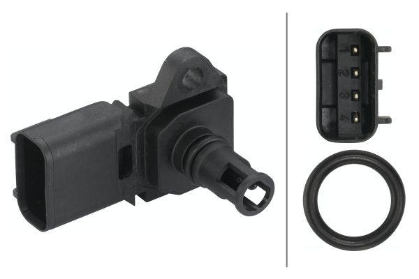 HELLA 6PP 009 400-491 Sensor, Saugrohrdruck - 5V