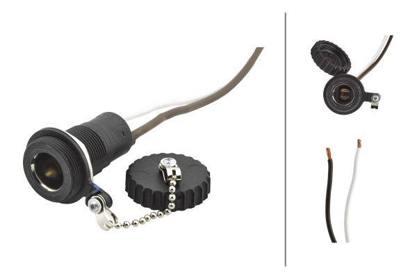 HELLA 8JB 001 946-101 Steckdose - 2-polig - Stecker: Flachstecker - Kabel: 300mm