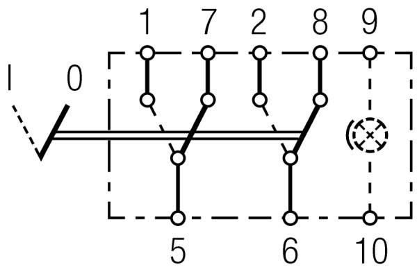 HELLA 6FH 004 570-341 Schalter - Kippbetätigung - Ausstattungsvar.: I-0 - Anschlussanzahl: 8