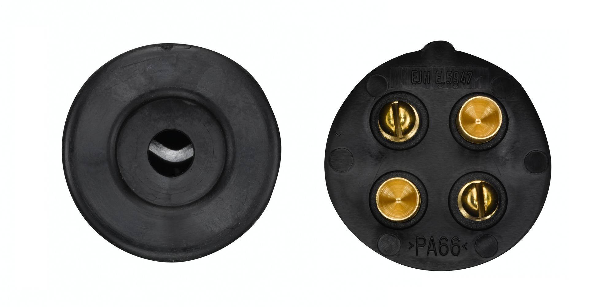 HELLA 8JA 001 920-011 Stecker - 24V - 4-polig - Stecker: Schraubkontakt - schwarz