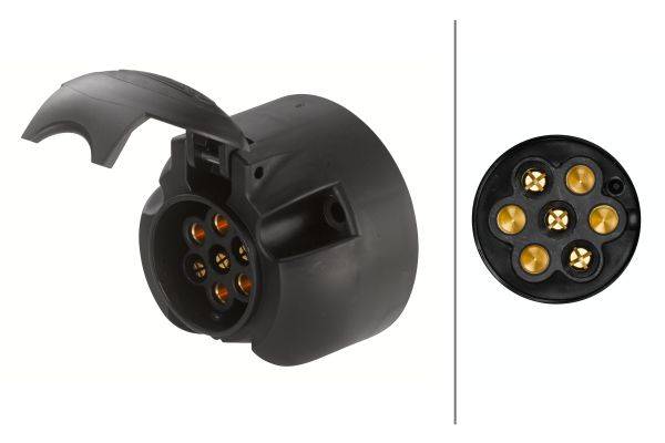 HELLA 8JB 006 462-001 Steckdose - 24V - 7-polig - Stecker: Flachstecker - schwarz