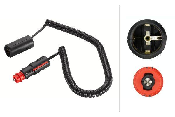 HELLA 8KA 007 589-091 Elektroleitung, Zigarettenanzünderanschluss - Länge: 3000mm