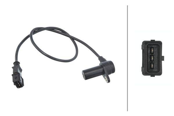 HELLA 6PU 009 163-821 Impulsgeber, Kurbelwelle - 12V - 3-polig - Kabel: 575mm
