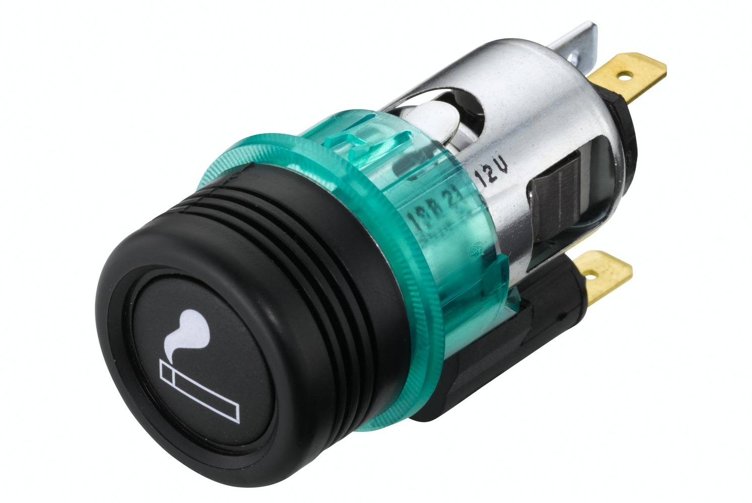 HELLA 8EZ 008 021-001 Zigarettenanzünder - 12V - Einbau - Stecker: Flachstecker