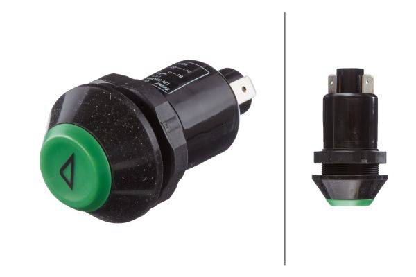 HELLA 6EF 004 406-151 Schalter, Heben/Senken (Anbauteile) - 12V - Schneidwerk/tastend - Bohrung-Ø: 3