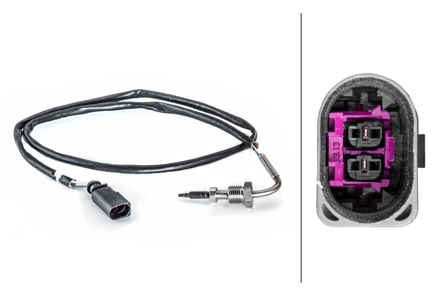 HELLA 6PT 014 494-431 Sensor, Abgastemperatur - 2-polig - geschraubt - Kabel: 850mm