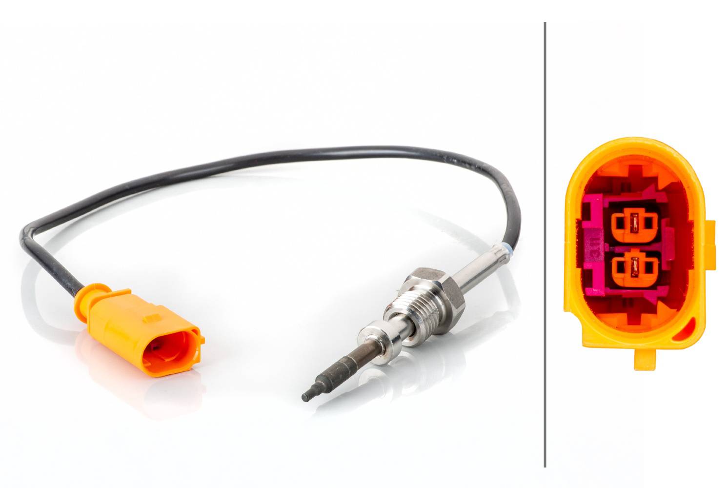 HELLA 6PT 014 494-791 Sensor, Abgastemperatur - 2-polig - geschraubt - Kabel: 340mm