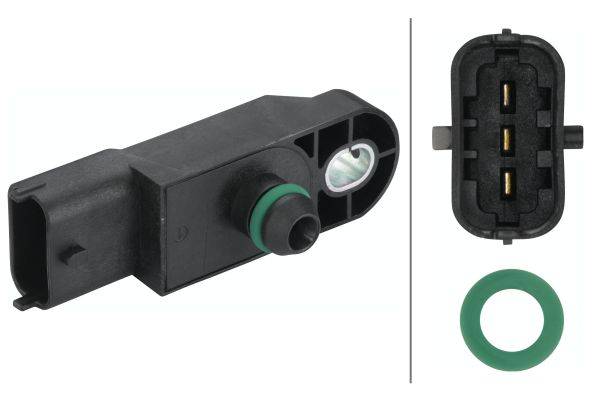 HELLA 6PP 009 400-751 Sensor, Ladedruck - mit Dichtring/ohne Kabel