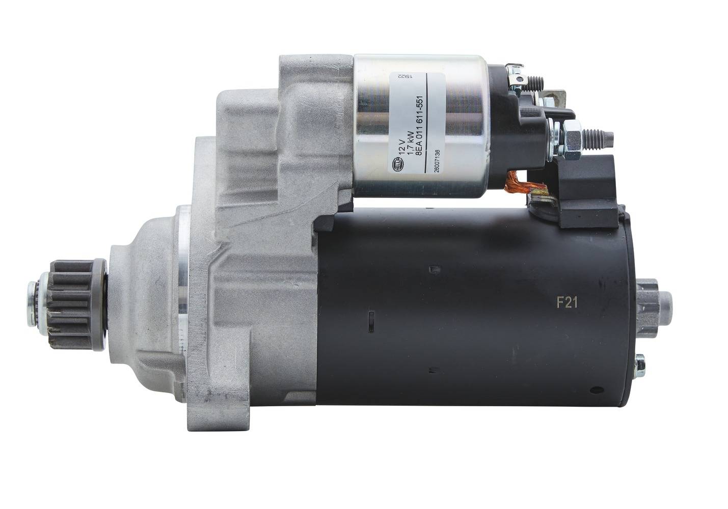 HELLA 8EA 011 611-551 Starter - 12V - 1.7kW - für u.a. MB A-Class (W176)