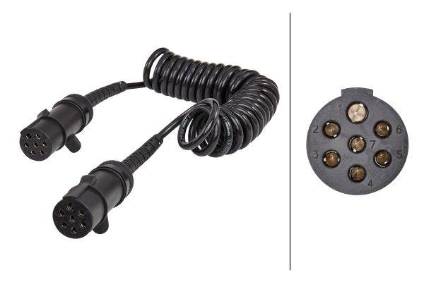 HELLA 8KA 004 797-041 Elektrowendel - 7-polig - N-Type - 24V - Kunststoff