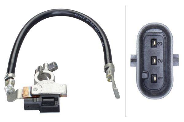 HELLA 6PK 010 562-921 Sensor, Batteriemanagement - 12V - geschraubt - Kabel: 340mm