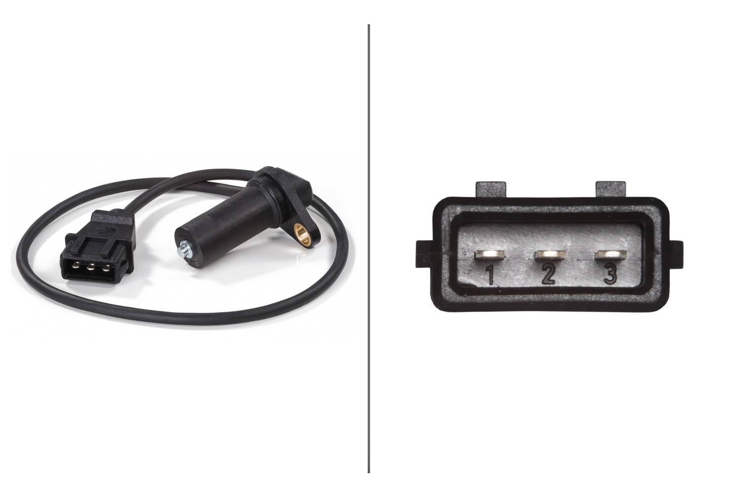 HELLA 6PU 009 110-611 Impulsgeber, Kurbelwelle - 12V - 3/3-polig - Kabel: 450mm