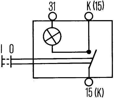 HELLA 6ED 004 778-021 Schalter - S06 - Zugbetätigung - Anschlussanzahl: 3 - geschraubt - Ein/Aus Sch