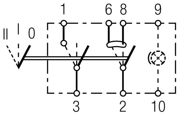 HELLA 6RH 007 832-461 Schalter - Kippbetätigung - Ausstattungsvar.: II+I-0 - Anschlussanzahl: 7
