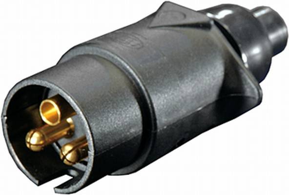 HELLA 8JA 002 263-001 Stecker - 3-polig - Stecker: Schraubkontakt - schwarz