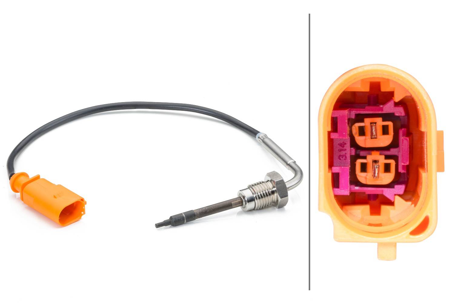 HELLA 6PT 014 494-201 Sensor, Abgastemperatur - 2-polig - geschraubt - Kabel: 230mm